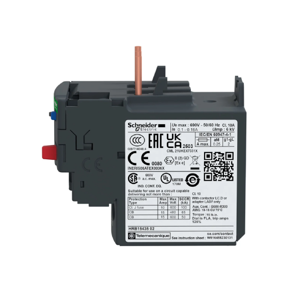 Relé Térmico Tripolar Schneider TeSys LRD 7-10A. Cód: LRD14