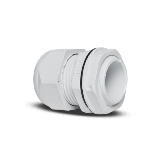 Prensa Cabo Steck PVC Cinza Rosca BSP 2" Curta. Cód: S857CI