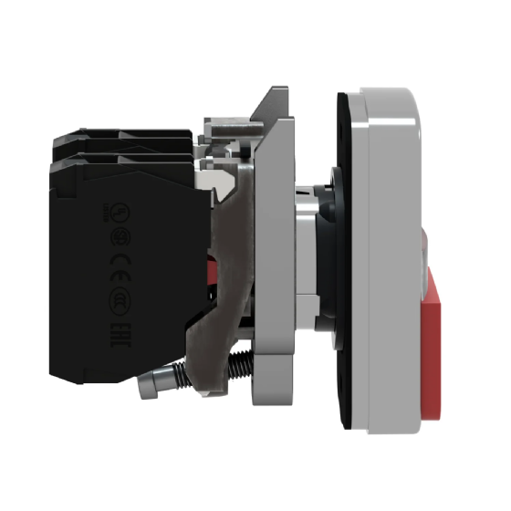 Botão Duplo Schneider Harmony XB4 Metálico Iluminado 24V 1NA+1NF. Cód: XB4BW73731B5