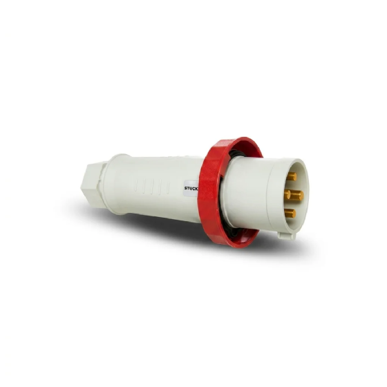 Plugue 3P+T Steck Newkon 63A 440V 6h Vermelho. Cód: N4576